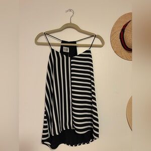 Express Black and White Striped Spaghetti Strap Cami